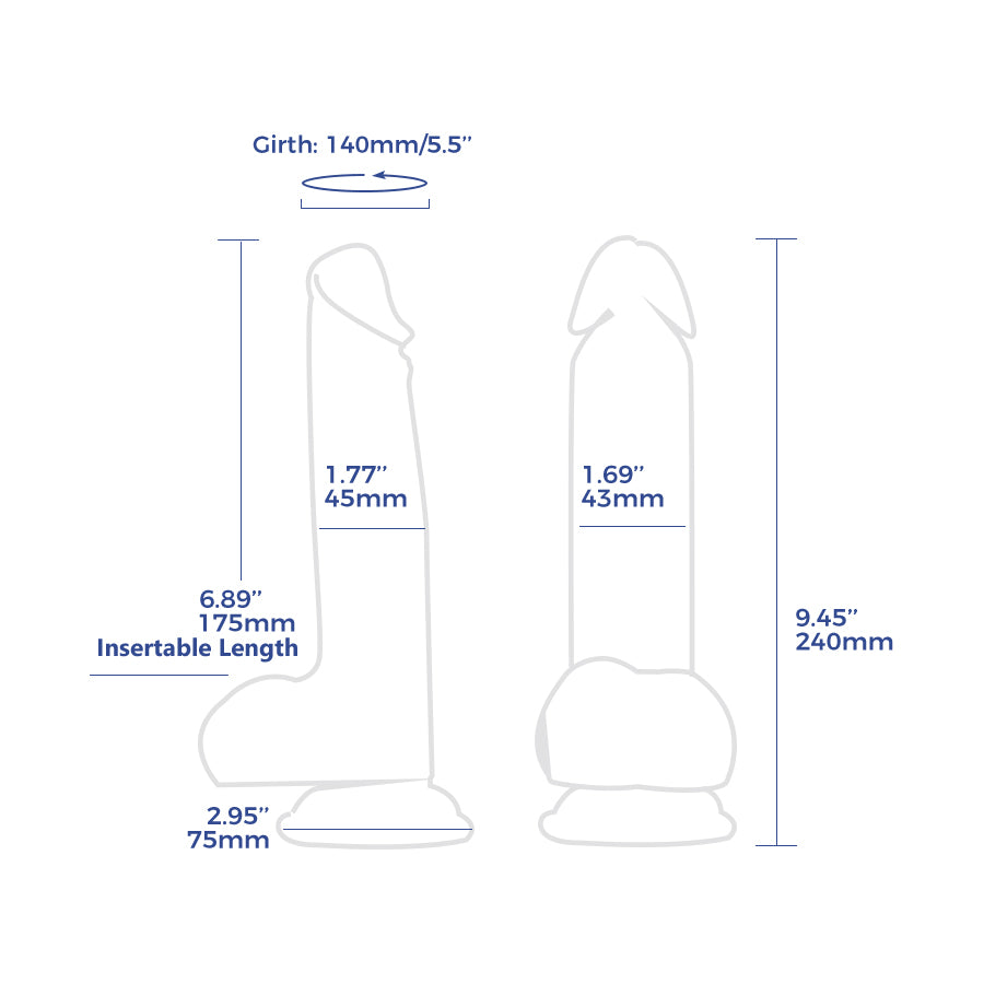 AROSUM - Achilles 21,5 cm Hyper Realistische Dildo
