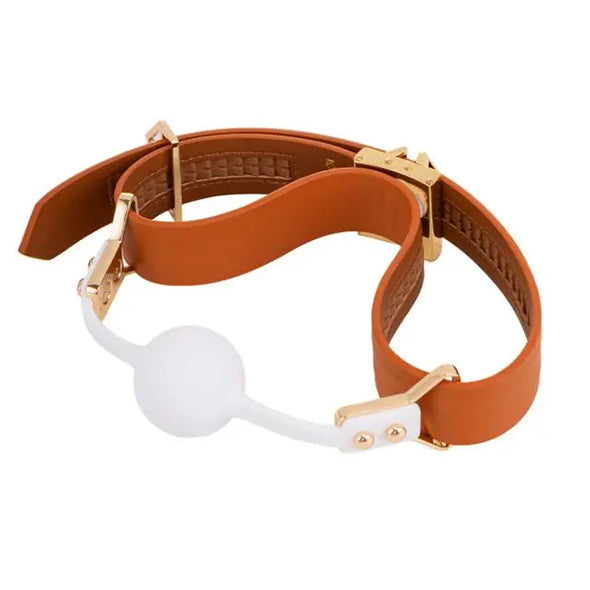 LOCKINK - Ball-Gag &amp; Gag-bite Set - brown