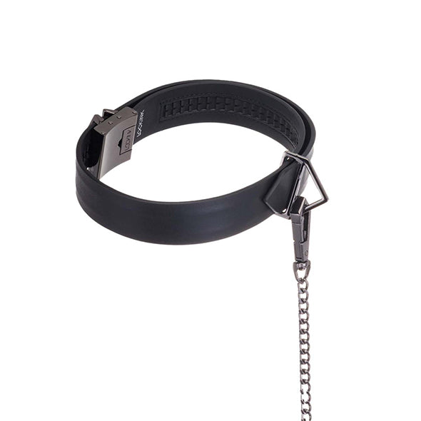 LOCKINK - Halsband mit Leine Set - schwarz