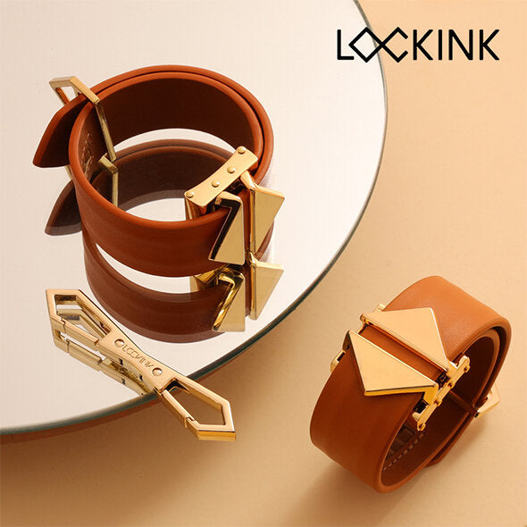 LOCKINK - Ankle and Wrist Cuffs Set - brown