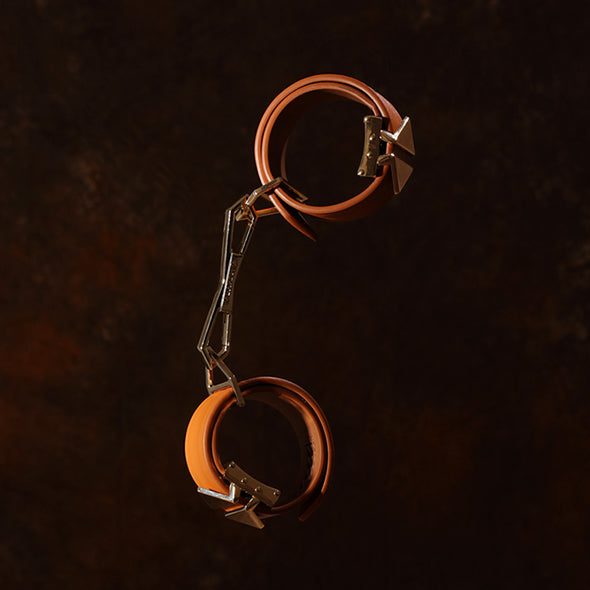 LOCKINK - Ankle and Wrist Cuffs Set - brown