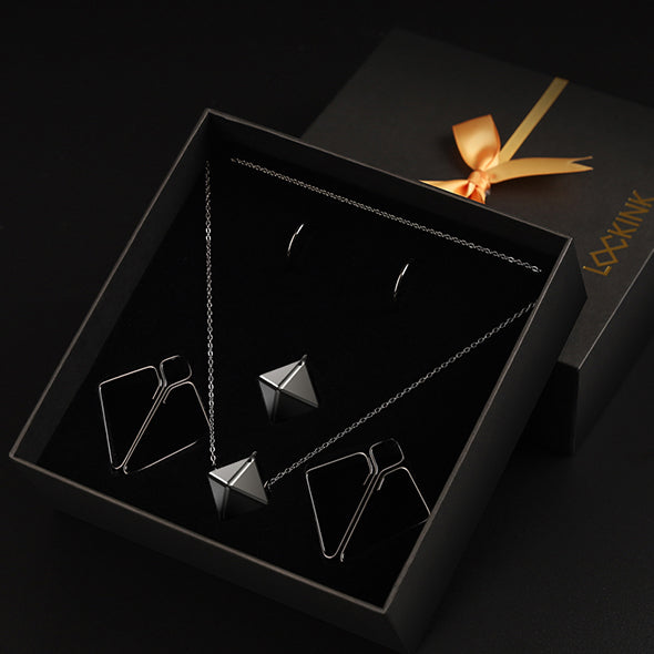 LOCKINK - Brustwarzenklammern mit schwerem Anhänger - grau