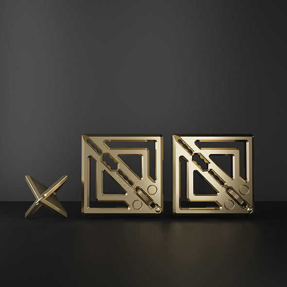 LOCKINK - Verstellbare Brustwarzenklammern mit Lichtanhänger Gold