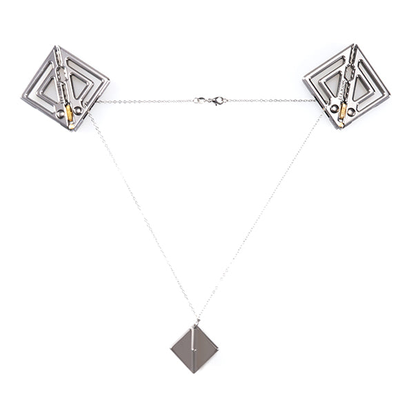 LOCKINK - Adjustable Nipple Clamps with Light Pendant Gray