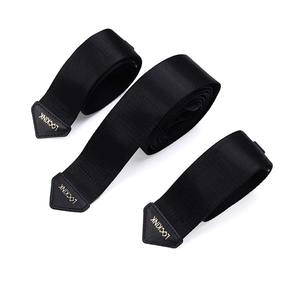 LOCKINK - BDSM Adjustable Bed Restraint Kit Black