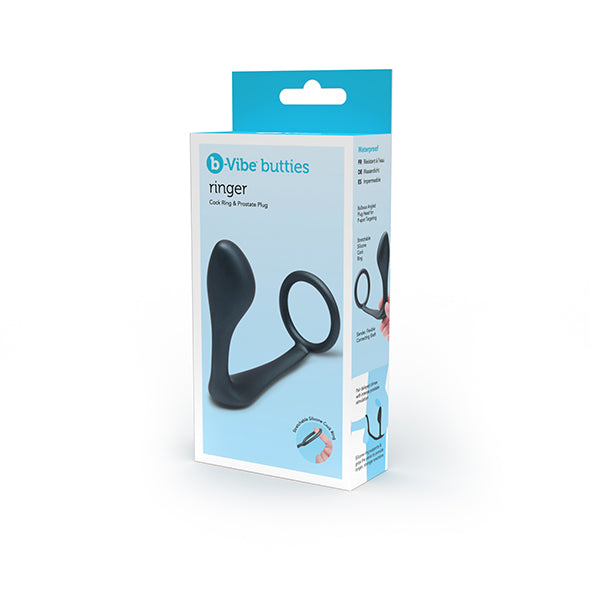 B-Vibe - Ringer Penisring &amp;amp; Plug Grün