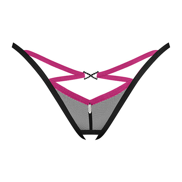 Obsessive - Novenes Ouvert-String Schwarz XL/2XL