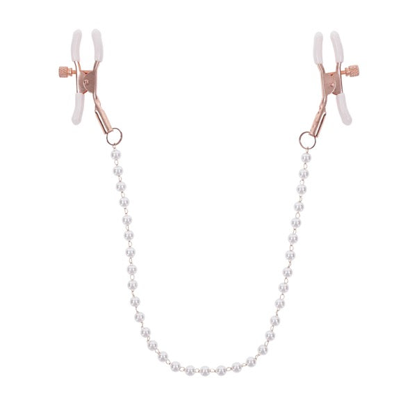 Sportsheets - S&amp;M Peaches ‘n CreaMe Pearl Nipple Clamps Cream
