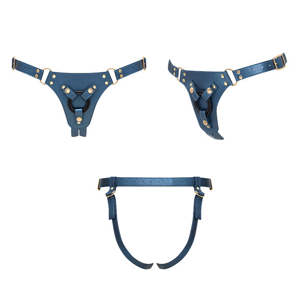 Strap-on-me - Generous harness Blue