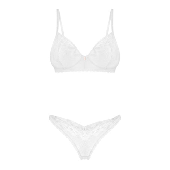 Obsessive - Alissium 2-pcs set White XS/S