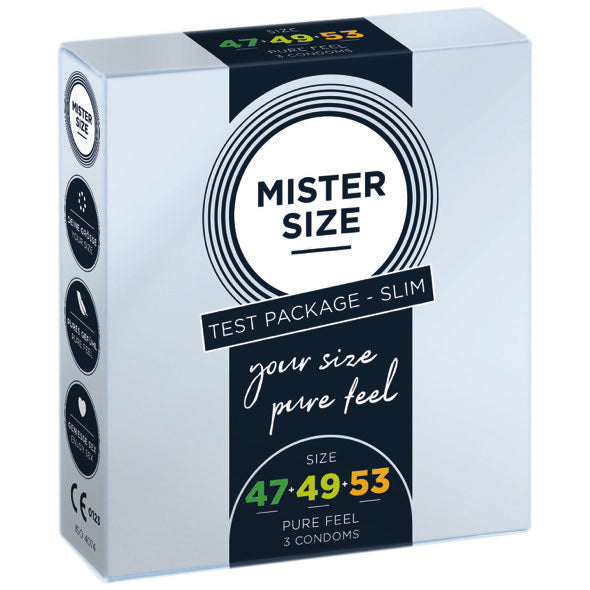 Mister Size - Test Box Condom Size 47-49-53 (XS/S/M) 3 condoms