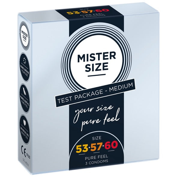 Mister Size - Test Box Condom Size 53-57-60 (M/L/XL) 3 condoms