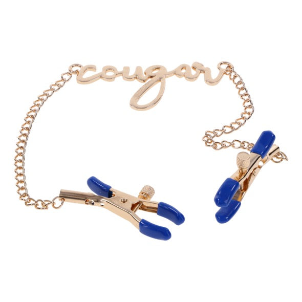 Sportsheets - Pinces à tétons Cougar dorées