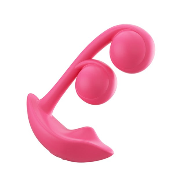 HoneyPlayBox - Melody-Pressure Sensing App-Controlled Twin Balls Clit& G-spot Vibrator Magenta