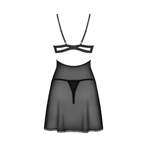 Obsessive - Nuisette et string Nutris Noir XS/S