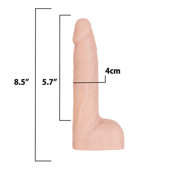 Swan - Naked Addiction 21,6cm Maximum Thrusting &amp; Vibrating Dong Beige