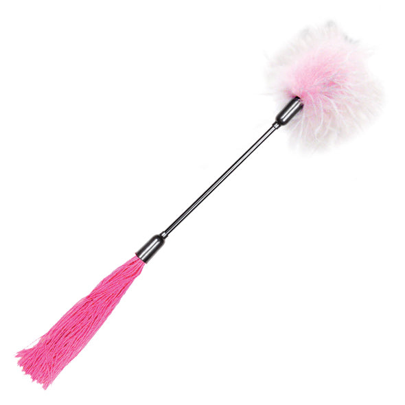 Sportsheets - Sex & Mischief Whip & Tickle Roze & Wit