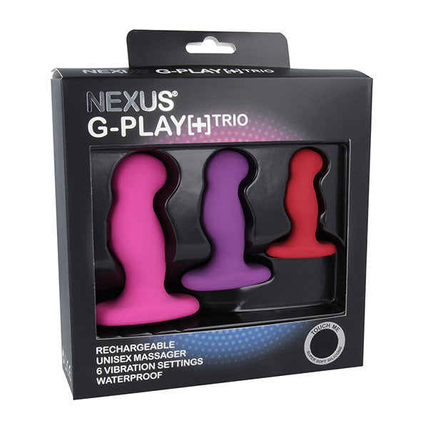 Nexus - G-Play Trio Plus Unisex Vibrator Pack S/M/L Roze Rood Paars