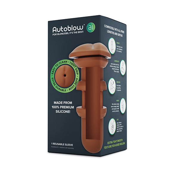 Autoblow - A.I. Siliconen Anus Sleeve Bruin