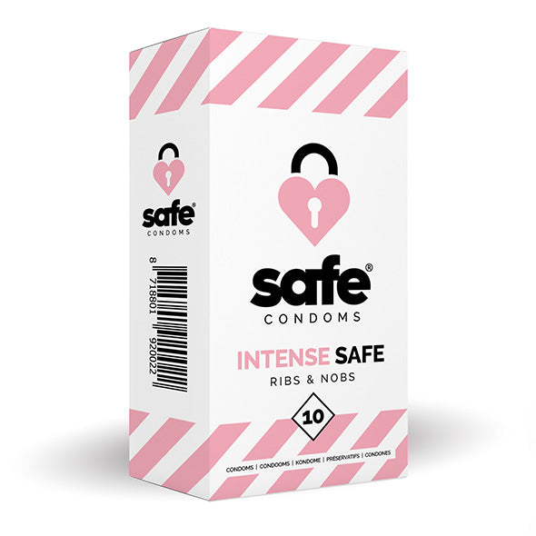 SAFE - Préservatifs Intense Safe Ribs &amp; Nobs (10 pièces)
