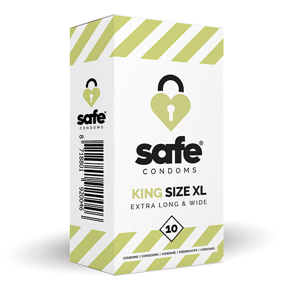 SAFE - Préservatifs King Size XL Extra Longs &amp; Larges (10 pièces)