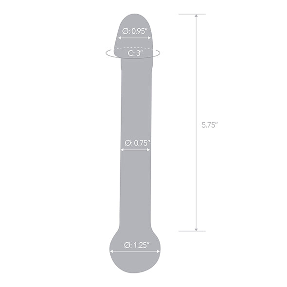 Glas - Realistic Head Glazen Dildo