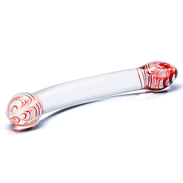 Glas - Red Head Double Glazen Dildo