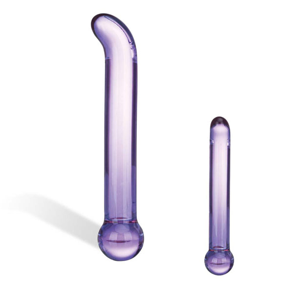 Glas - G-Punkt-Kitzler aus violettem Glas