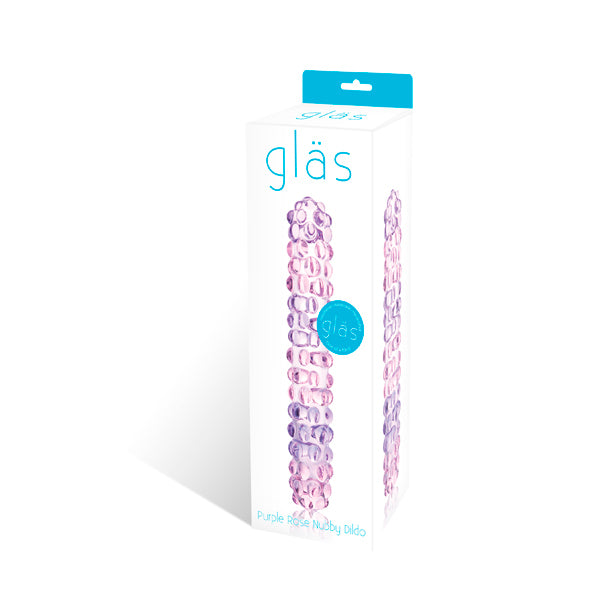Glas - Purple Rose Nubby Glasdildo