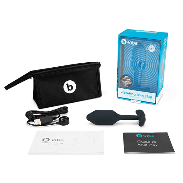 B-Vibe - Vibrierender Snug Plug 2 (M) Schwarz
