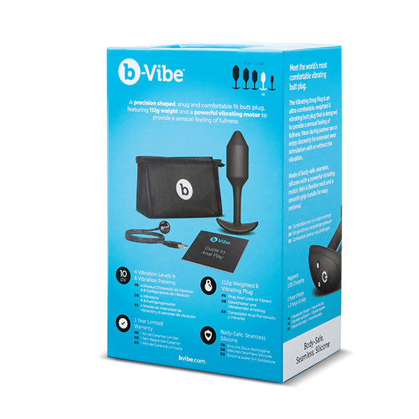 B-Vibe - Vibrierender Snug Plug 2 (M) Schwarz