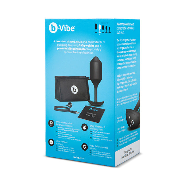 B-Vibe - Snug Plug Vibrant 4 (XL) Noir
