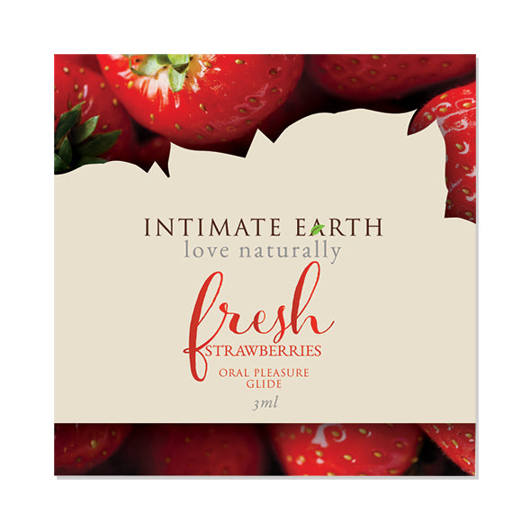 Intimate Earth - Natural Flavours Glide Frische Erdbeerfolie 3 ml
