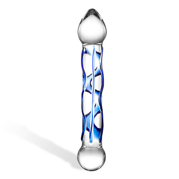 Glas - Full Tip Textured Glazen Dildo
