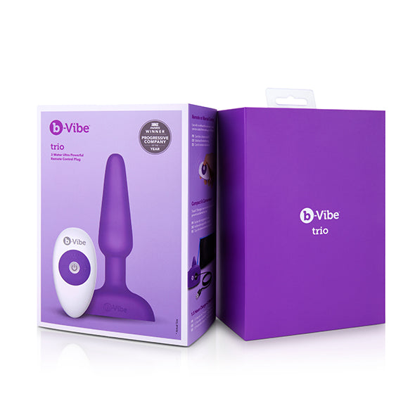B-Vibe - Trio Remote Control Butt Plug Purple