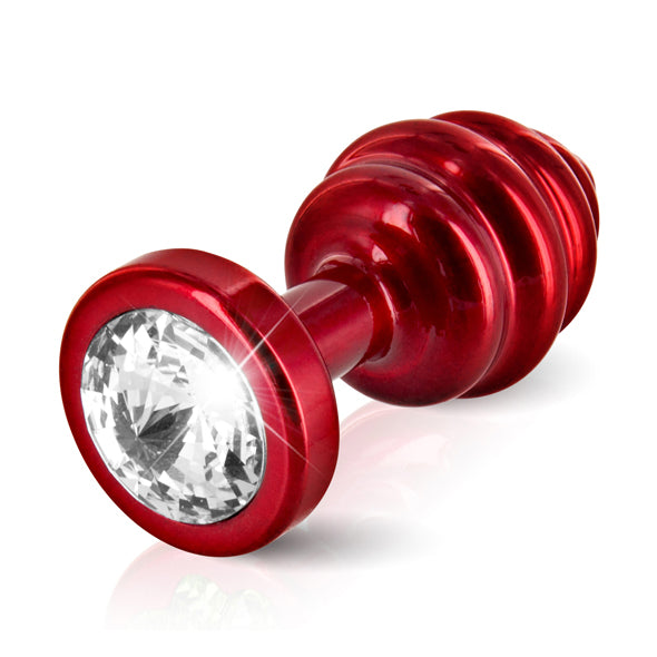 Diogol - Plug Anal Ano Nervuré Rouge 30 mm