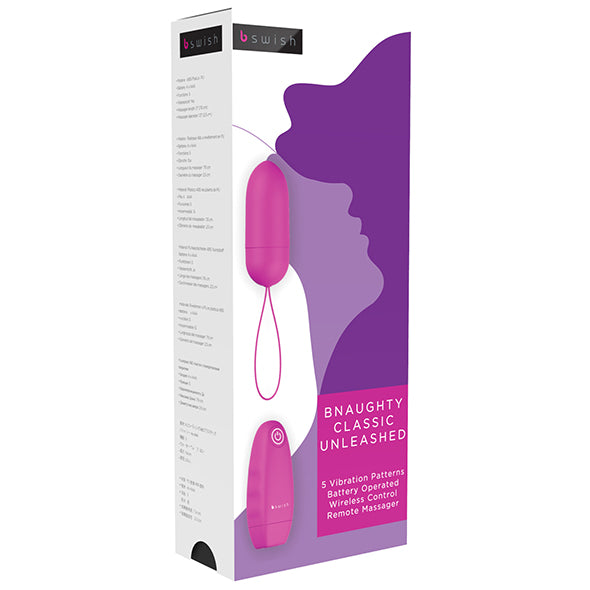 B Swish - bnaughty Classic Unleashed Vibrating Bullet Pink