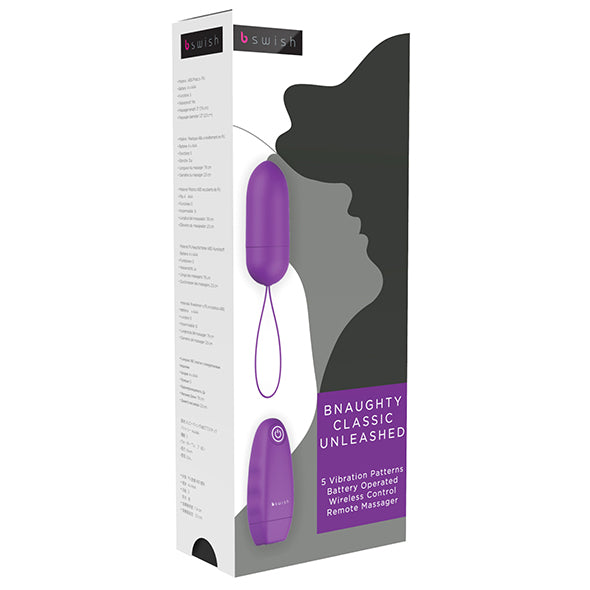 B Swish - bnaughty Classic Unleashed Vibrating Bullet Violet