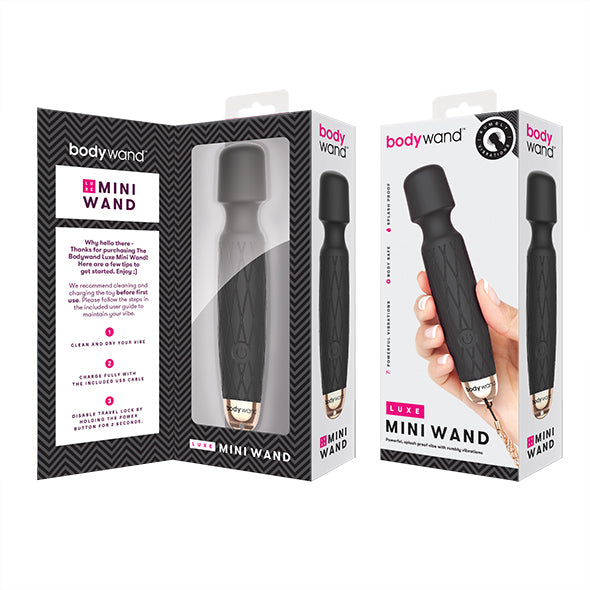 Bodywand - Luxe Mini USB Wand Vibrator Zwart