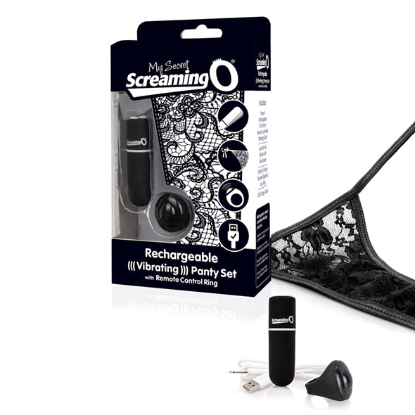 The Screaming O - Charged Remote Control Panty Vibe Schwarz
