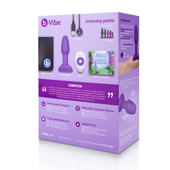 B-Vibe - Rimming Petite Fernbedienungsstecker Lila
