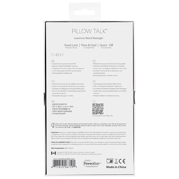 Pillow Talk - Cheeky Wand Massager Blauwgroen