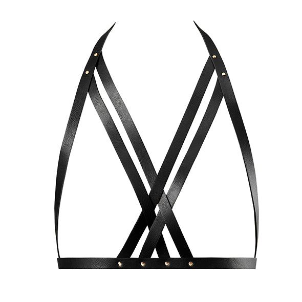 Bijoux Indiscrets - Maze Halter Bra Harness Zwart