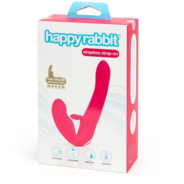 Happy Rabbit - Gode Ceinture Sans Bretelles Rabbit Vibe Rose