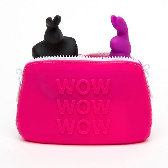 Happy Rabbit - WOW Aufbewahrungstasche mit Reißverschluss Small Pink