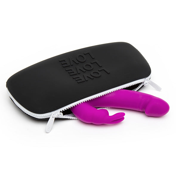 Happy Rabbit - LOVE Opbergtas met Rits Medium Zwart