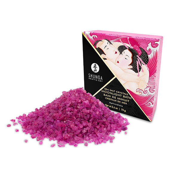 Shunga - Sels de bain aux cristaux orientaux à usage unique Afrodisiac 75 gr