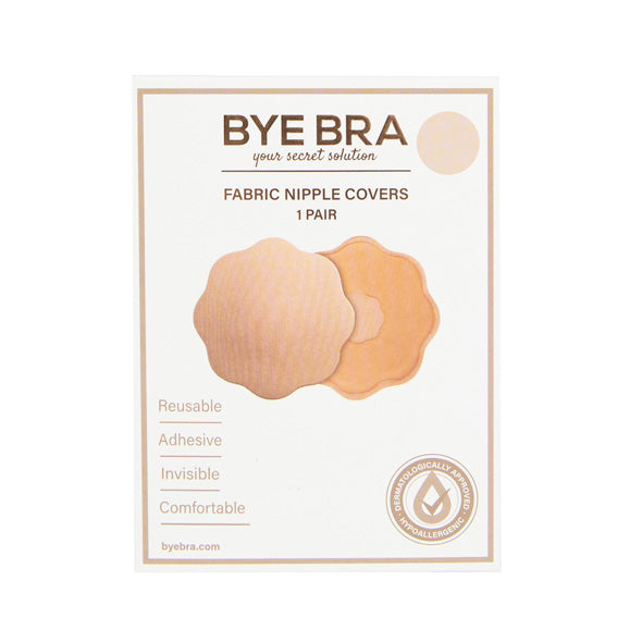 Bye Bra - Couvre-tétons en tissu Peau claire 1 paire