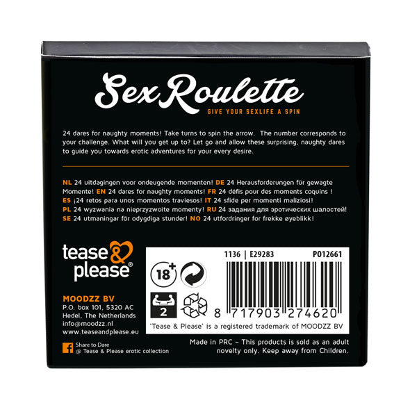 Sex Roulette Freches Spiel (NL-DE-EN-FR-ES-IT-PL-RU-SE-NO)