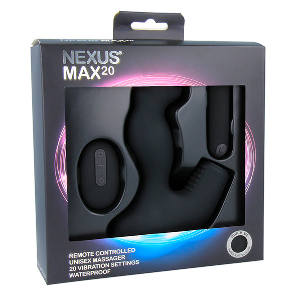 Nexus - Max 20 Remote Control Unisex Massager Zwart